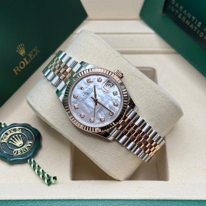 Datejust 31 mm Rose gold Bezel