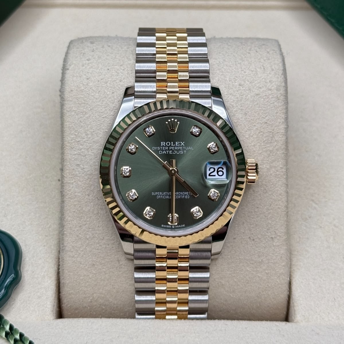 Rolex Datejust yellow gold 36mm B-Jubilée cadran vert
