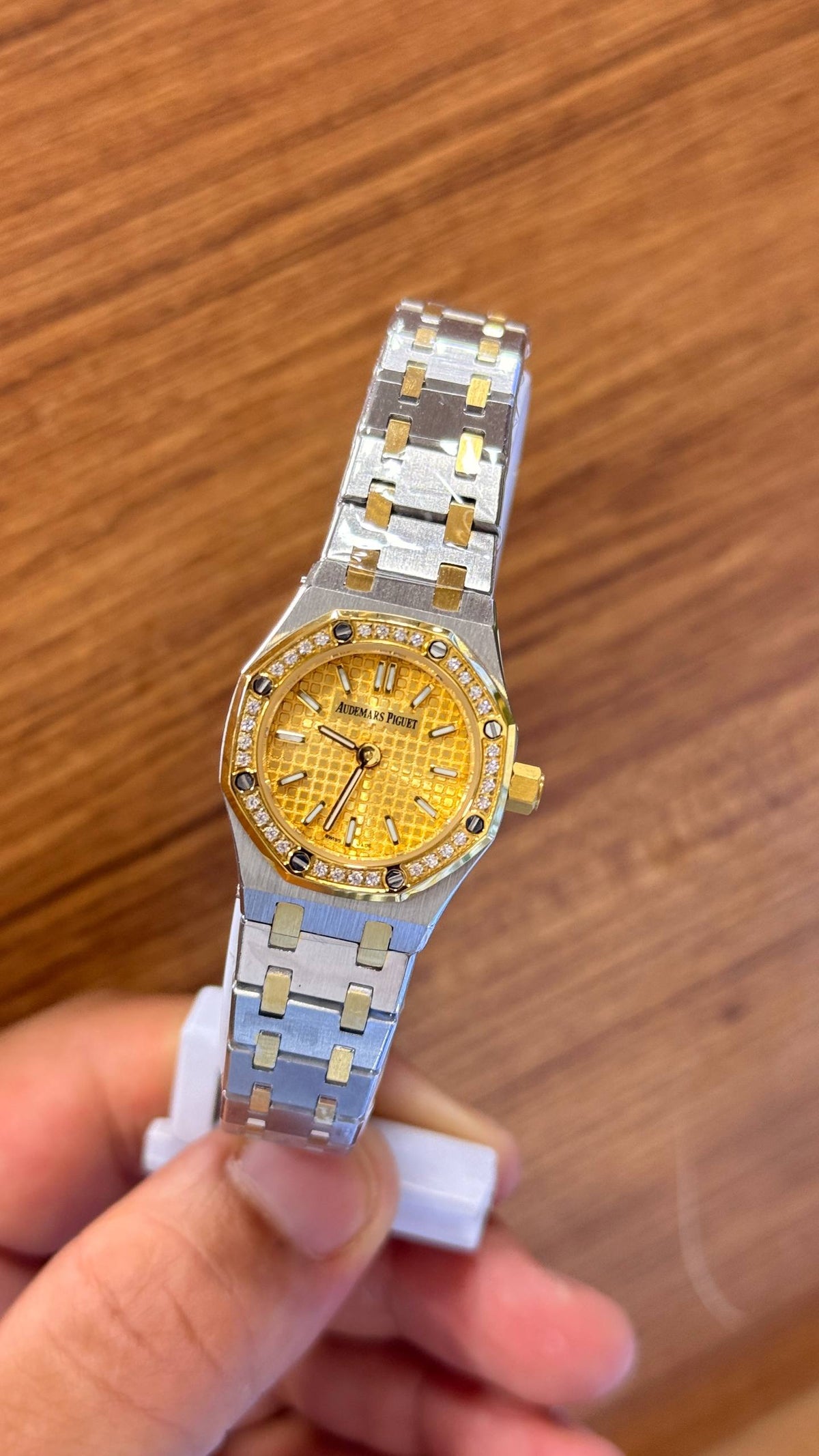 Audemars Piguet mini two tone gold serti 23mm