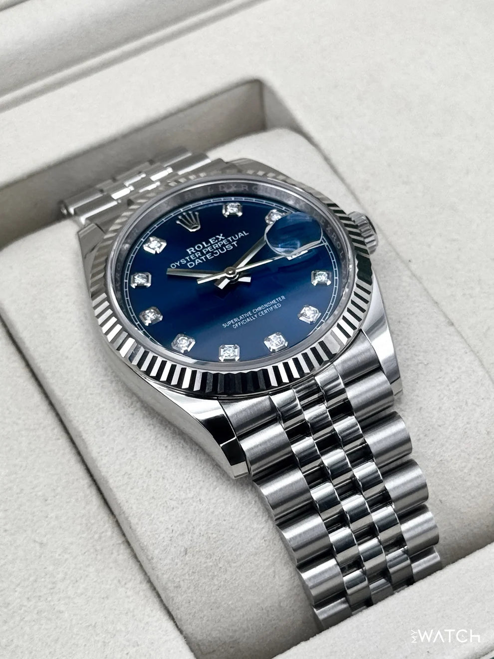 Rolex Datejust 36mm Jubilee Blue Diamond Dial