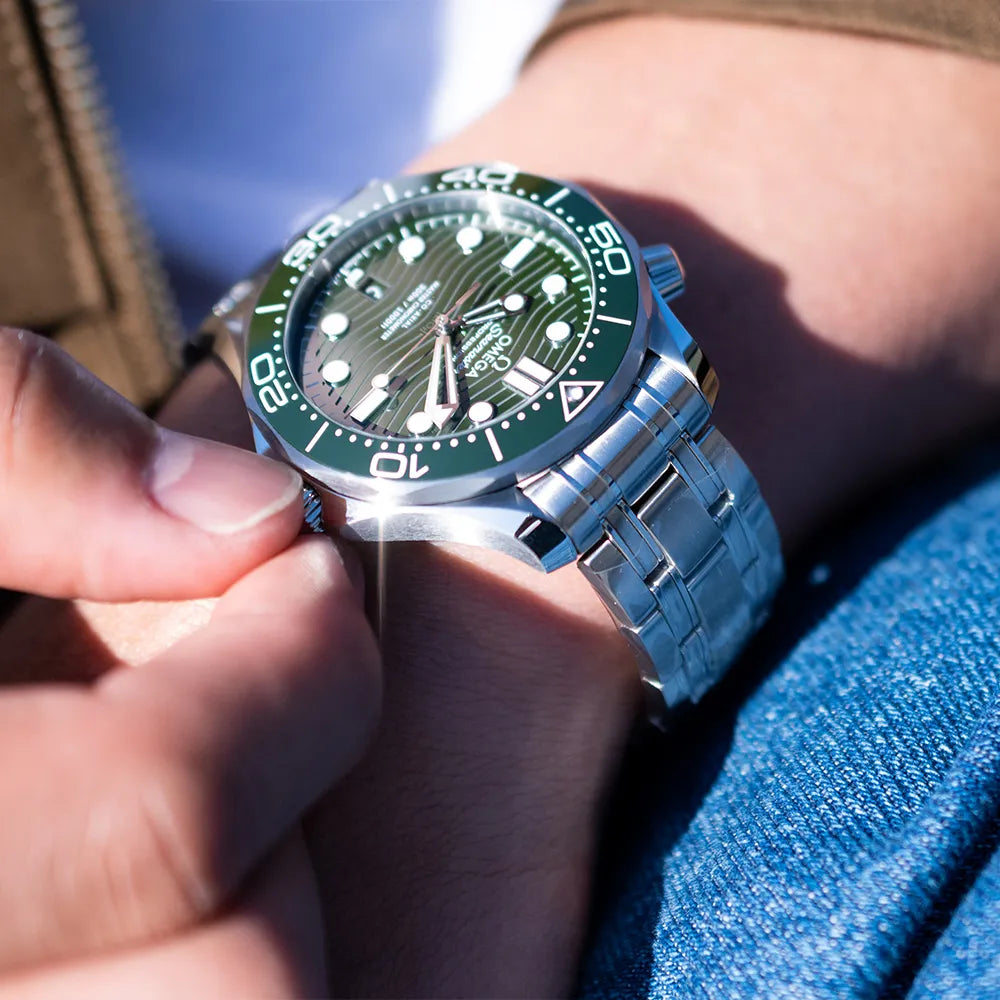 OMEGA Seamaster  Green Dial Steel Bracelet