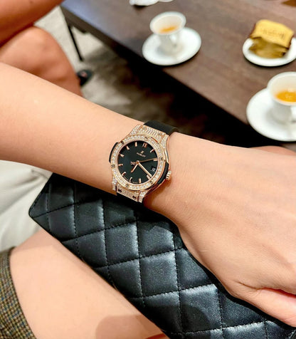 Hublot King Gold Pavé Black