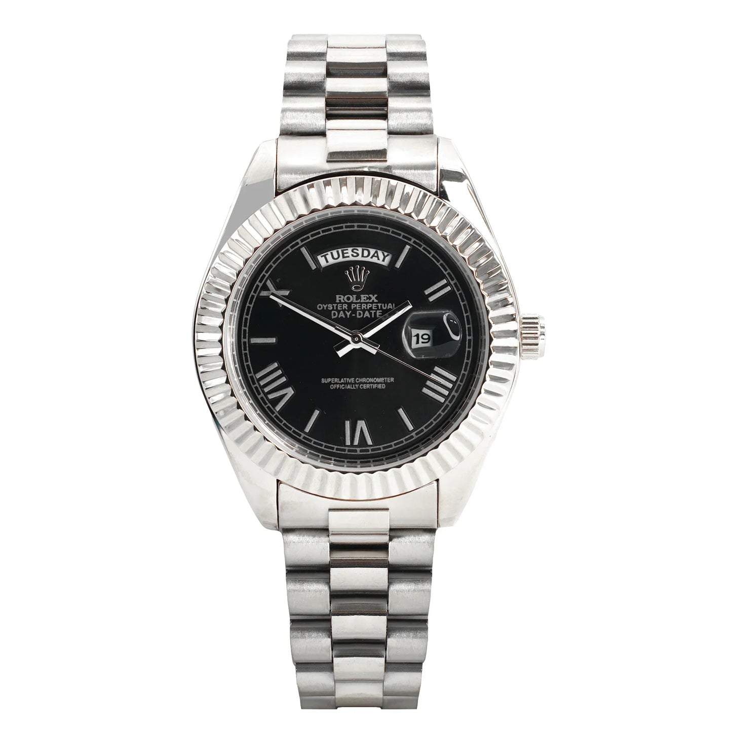 Rolex Day-Date Black Roman Dial