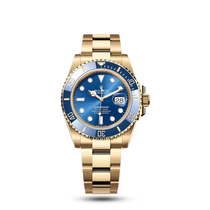 Montre Rolex Submariner Date Gold cadran bleu