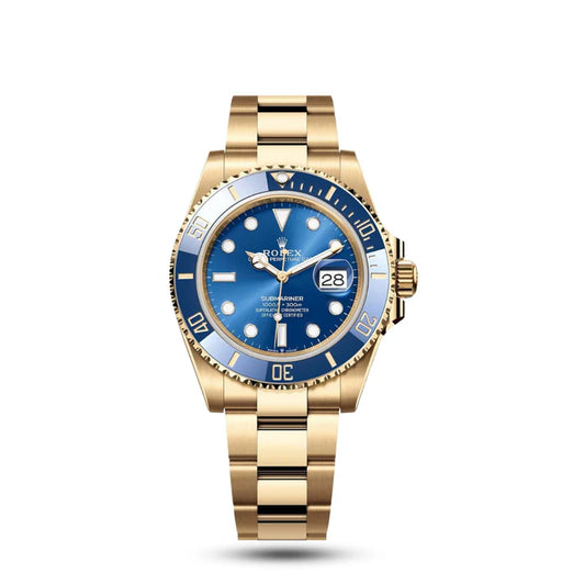 Montre Rolex Submariner Date Gold cadran bleu