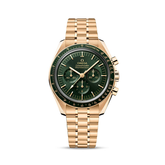 Omega Speedmaster Moonshine gold cadran vert