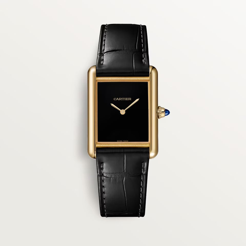 TANK LOUIS CARTIER WATCH gold/black full