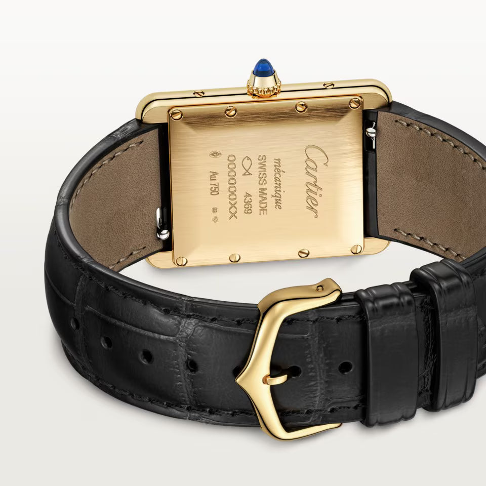 TANK LOUIS CARTIER WATCH gold/black full