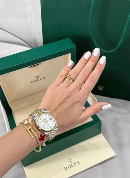 Datejust 31mm 2 Tones gold Fond Blanc normal