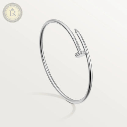 Bracelet Cartier Juste un Clou, petit modèle, diamants, or gris