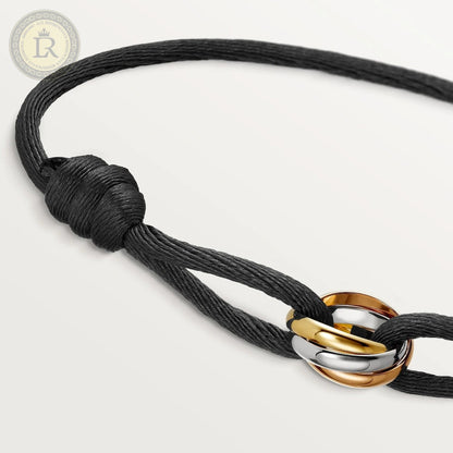 Bracelet Cartier Trinity, Cordon noir