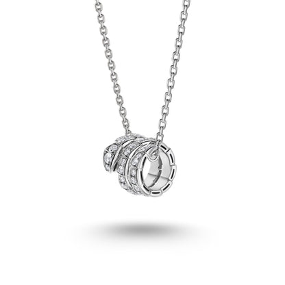 Collier Bvlgari Serpenti Viper, or blanc