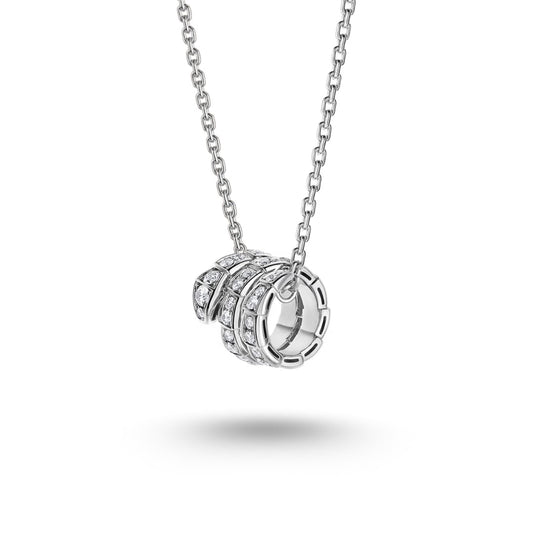 Collier Bvlgari Serpenti Viper, or blanc