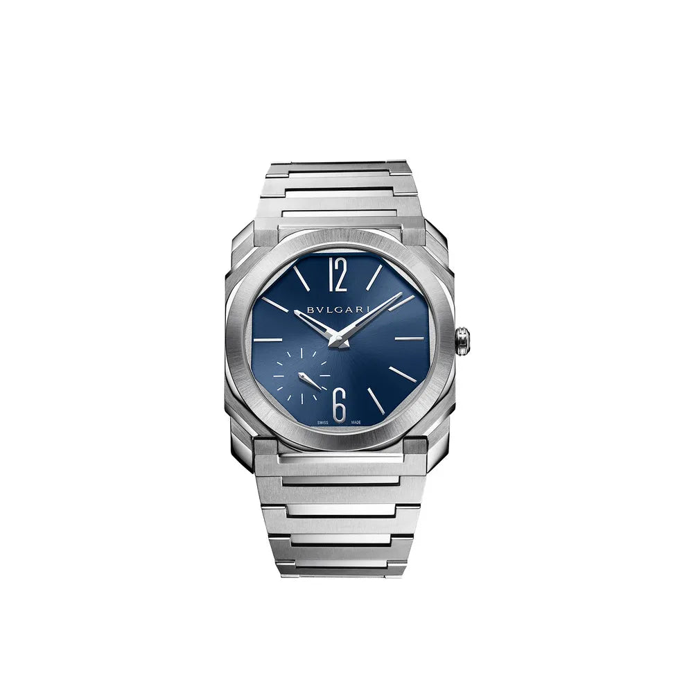 BVLGARI Octo Finissimo silver/Bleu