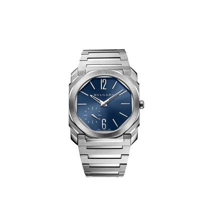 BVLGARI Octo Finissimo silver/Bleu