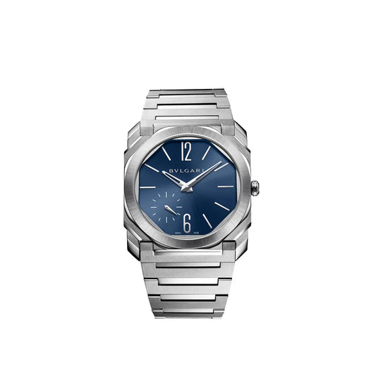 BVLGARI Octo Finissimo silver/Bleu