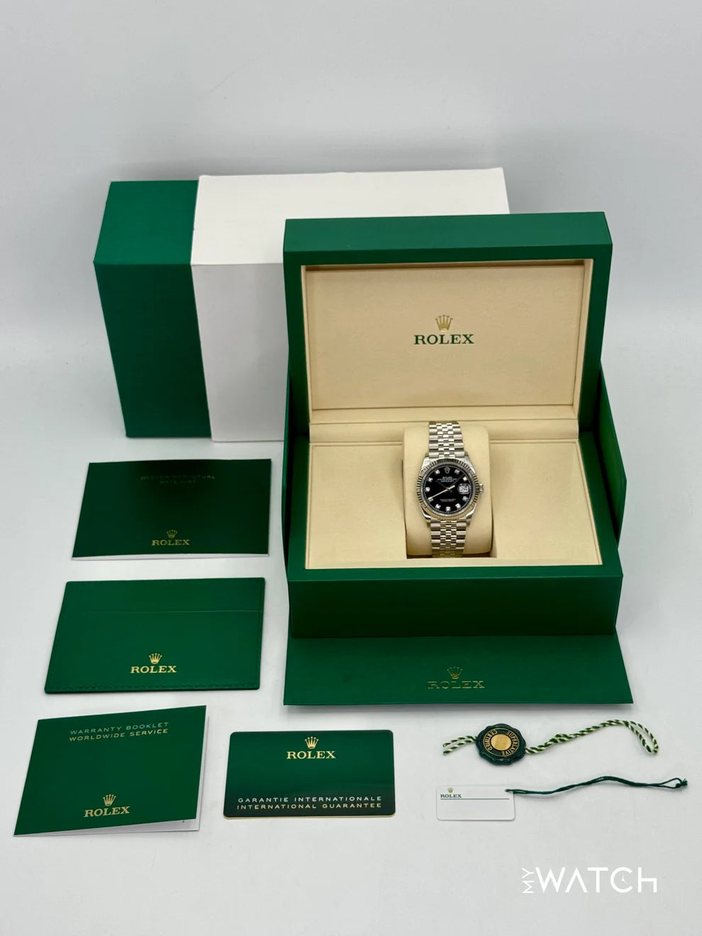 Rolex Datejust 36mm Jubilee Black Diamond Dial