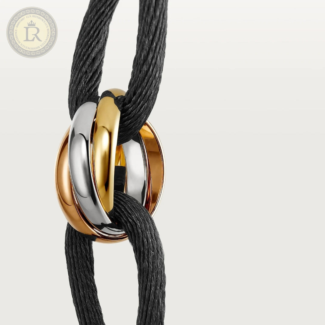 Bracelet Cartier Trinity, Cordon noir