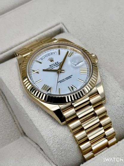 Rolex Day-Date 40mm Presidential White Dial