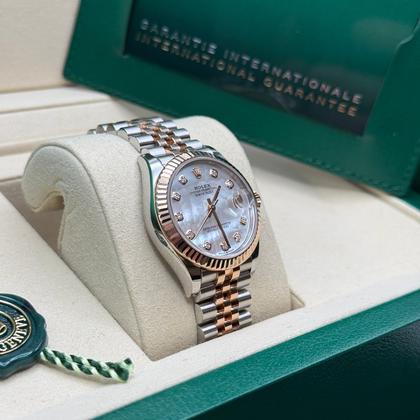 Datejust 31 mm Rose gold Bezel