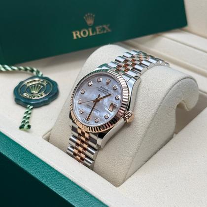 Datejust 31 mm Rose gold Bezel