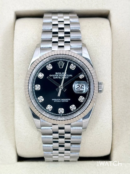Rolex Datejust 36mm Jubilee Black Diamond Dial