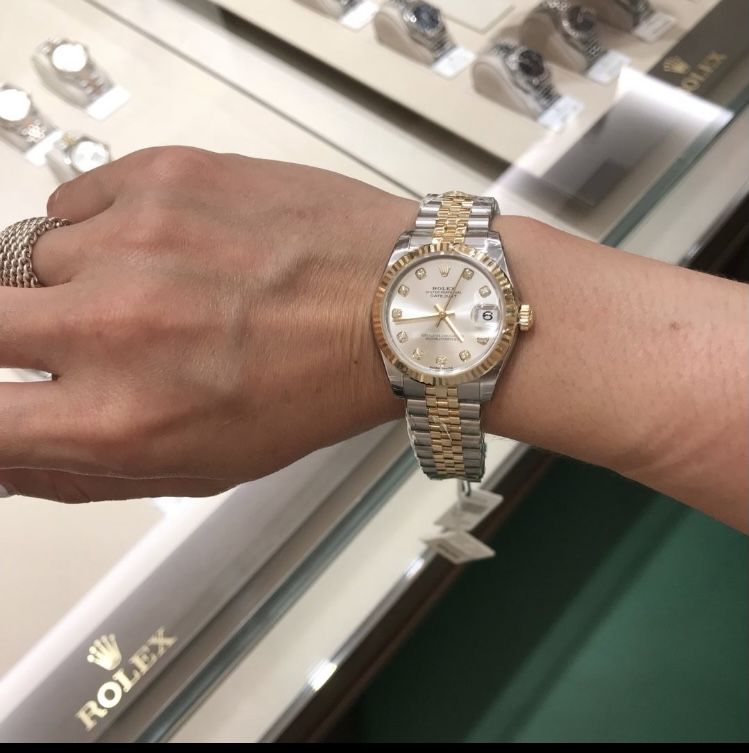 Datejust 31mm 2 Tones Fond Beige Pour Femme