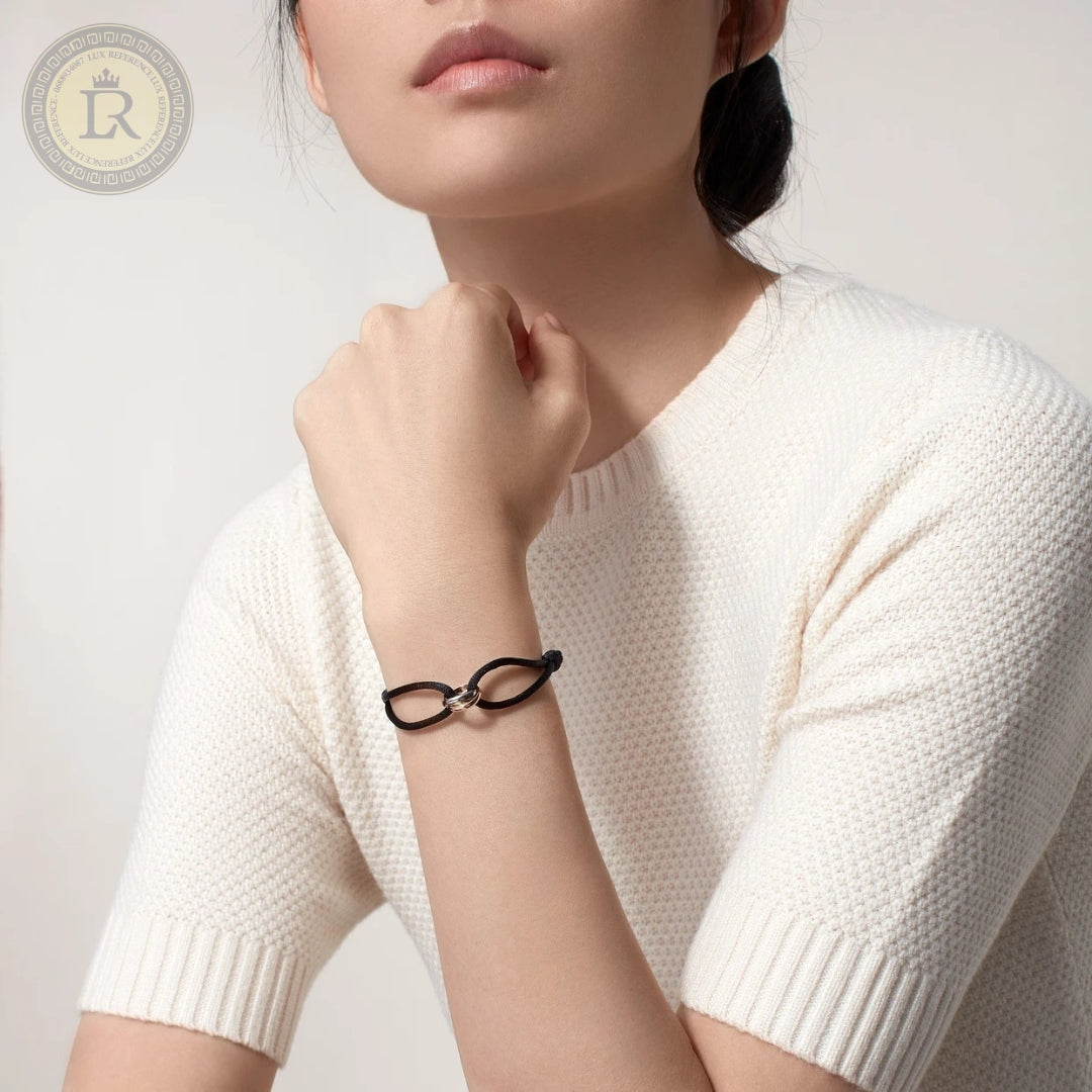 Bracelet Cartier Trinity, Cordon noir