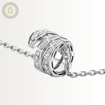 Collier Bvlgari Serpenti Viper, or blanc