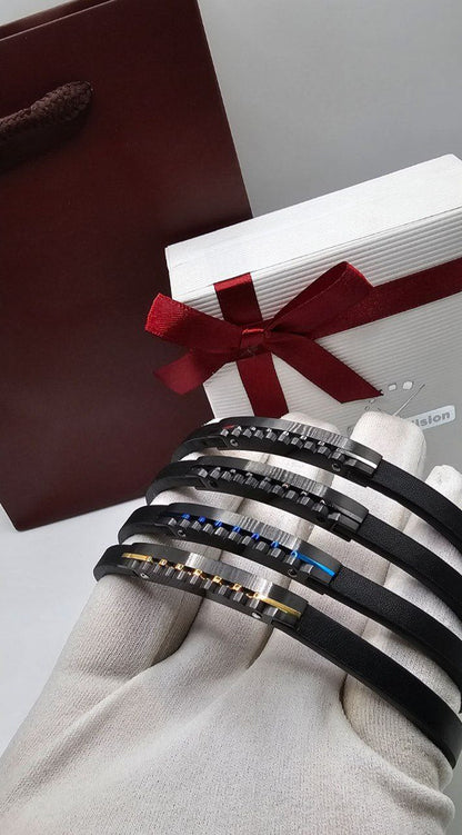Bracelet homme cuir