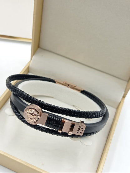 Bracelet homme cuir VERSACE