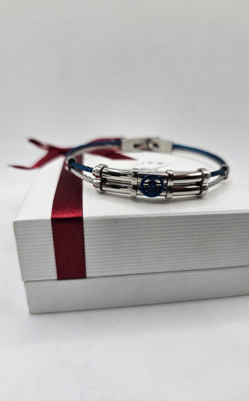 Bracelet homme câble ANCRE ⚓️ acier