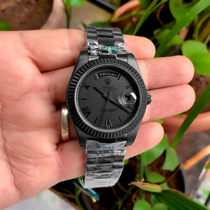 Rolex Day Date Matt Black Knight40