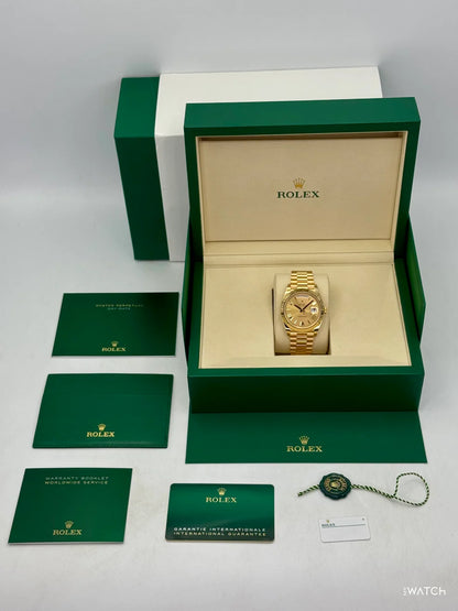 Rolex Day-Date 40mm Presidential Champagne Roman