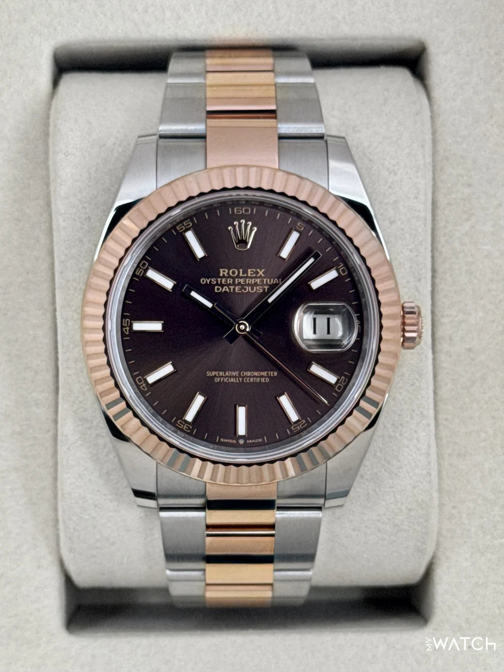 Rolex Datejust 41mm Two-Tone Oyster Chocolate Dial