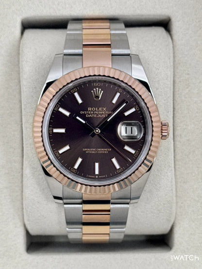 Rolex Datejust 41mm Two-Tone Oyster Chocolate Dial