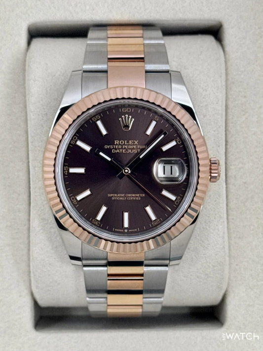 Rolex Datejust 41mm Two-Tone Oyster Chocolate Dial
