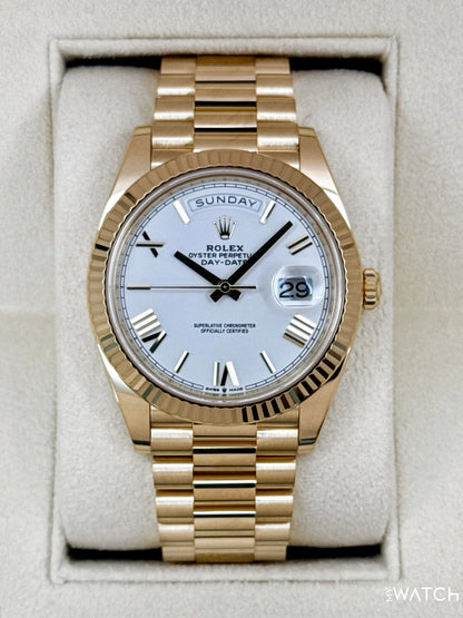Rolex Day-Date 40mm Presidential White Dial