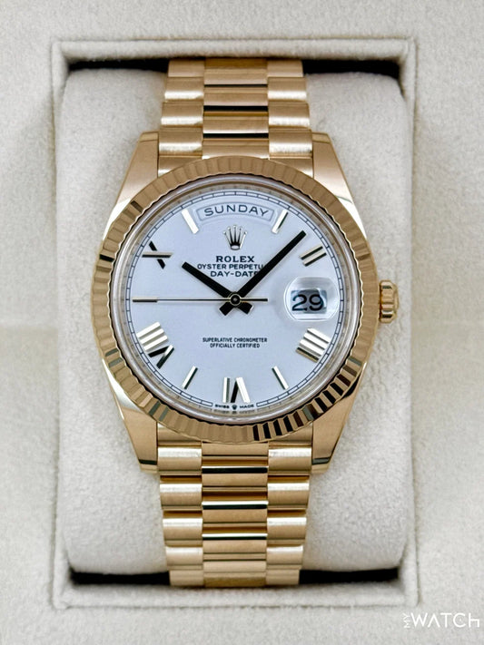 Rolex Day-Date 40mm Presidential White Dial