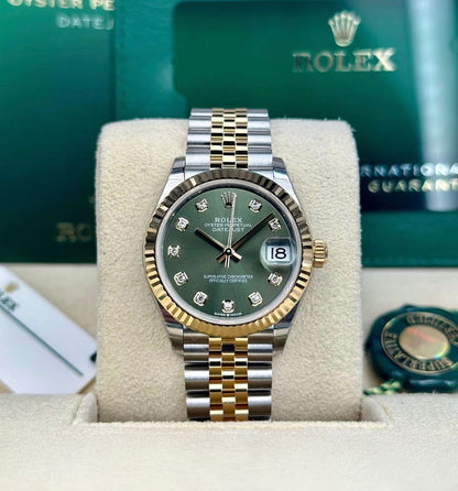 Rolex Datejust yellow gold 36mm B-Jubilée cadran vert