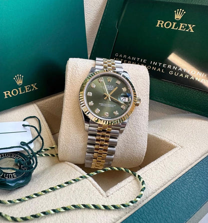Rolex Datejust yellow gold 36mm B-Jubilée cadran vert