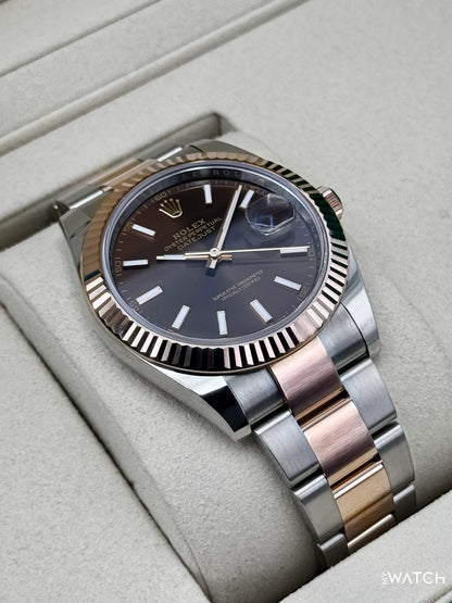 Rolex Datejust 41mm Two-Tone Oyster Chocolate Dial