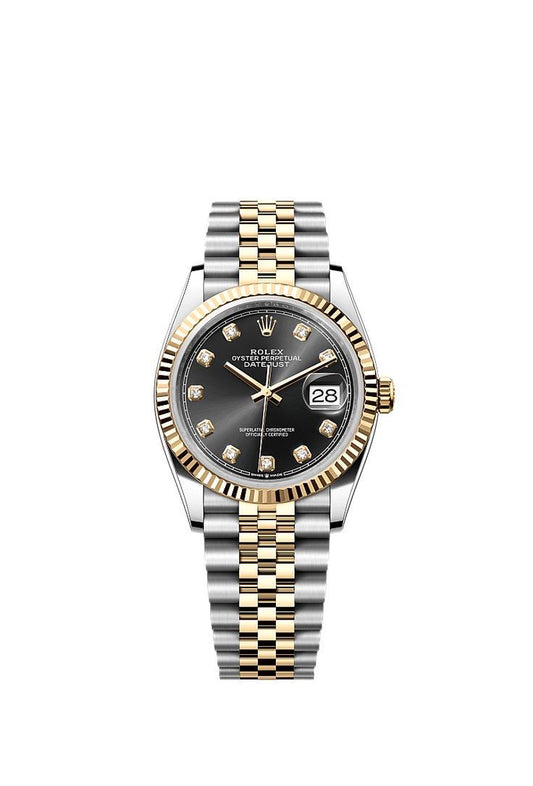 Datejust 36mm 2 Tones gold Fond Noir pour femme