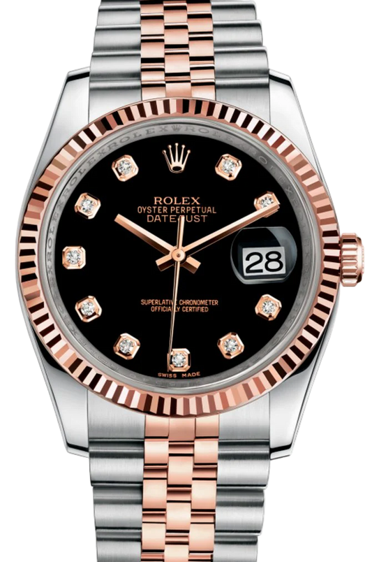 Datejust 36mm 2 Tones rose gold/black pour femme