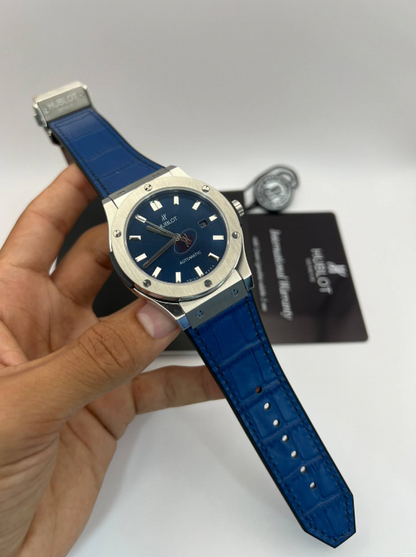 Hublot pour Homme Bleu cuir