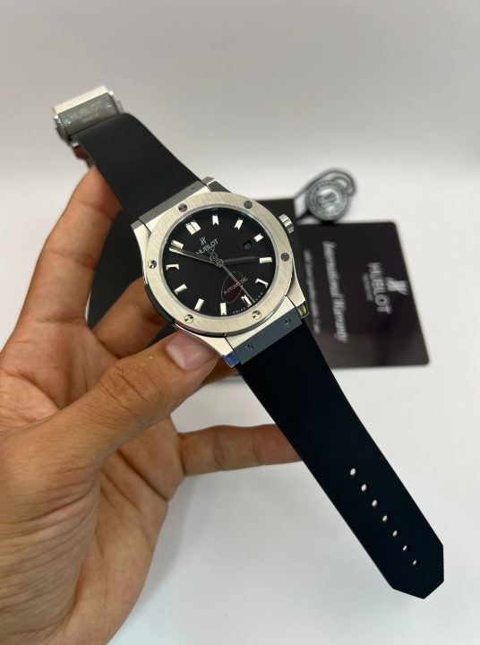 Hublot pour Homme Noir caoutchouc
