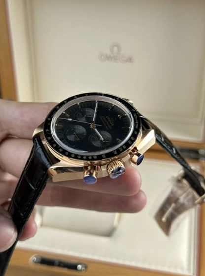 Omega Speedmaster Moonshine Cuir Noir
