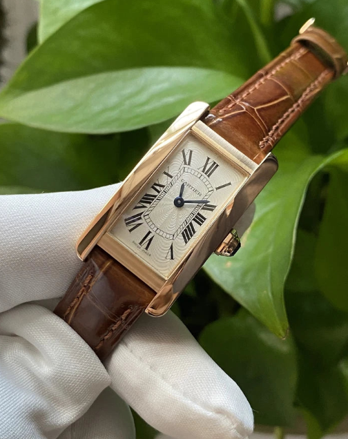Cartier Tank Americain rose gold