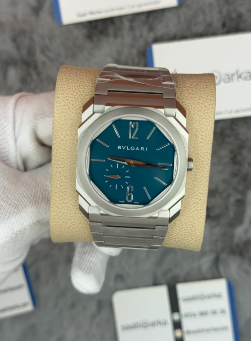 BVLGARI Octo Finissimo silver/Bleu ciel