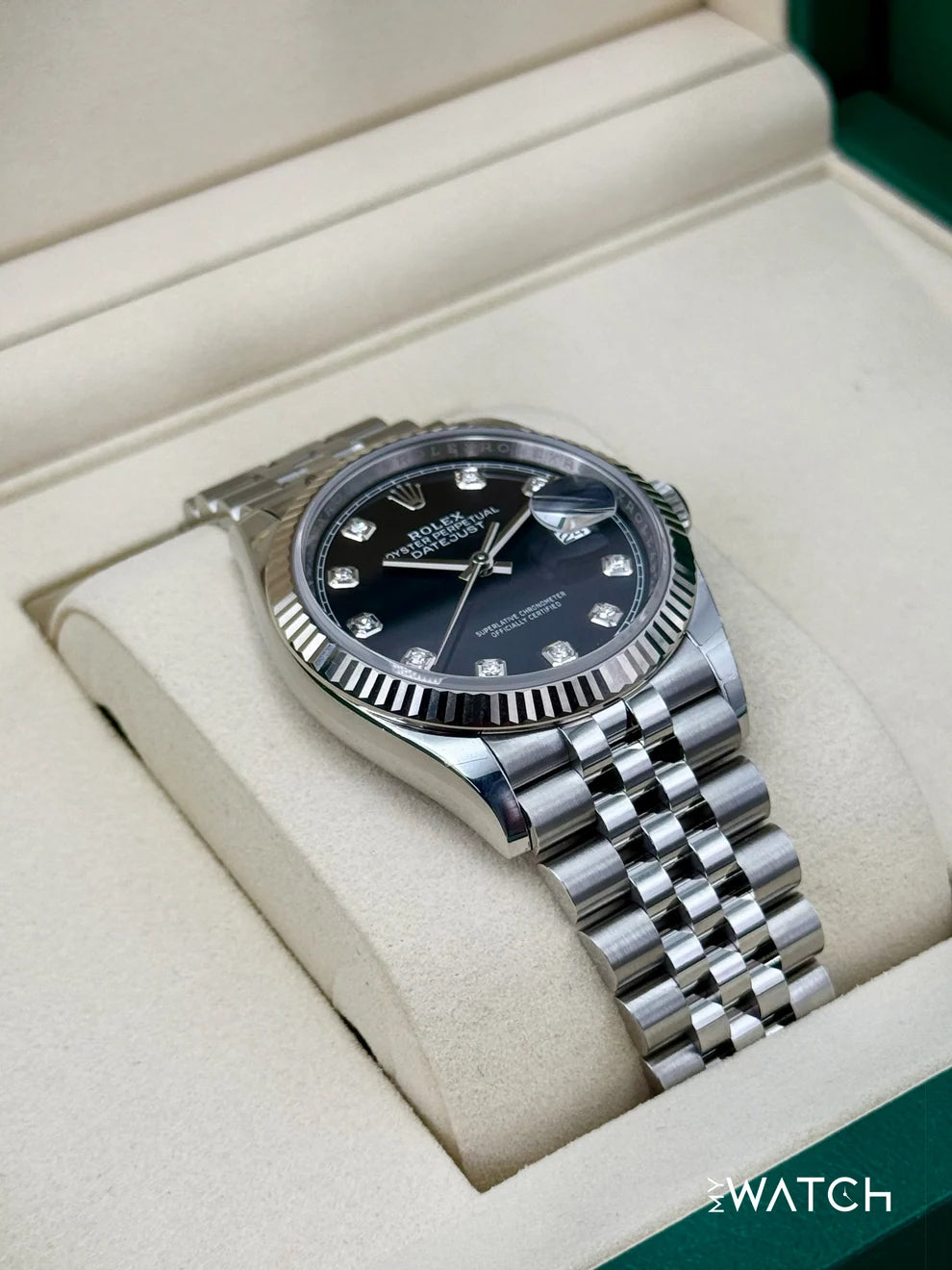 Rolex Datejust 36mm Jubilee Black Diamond Dial